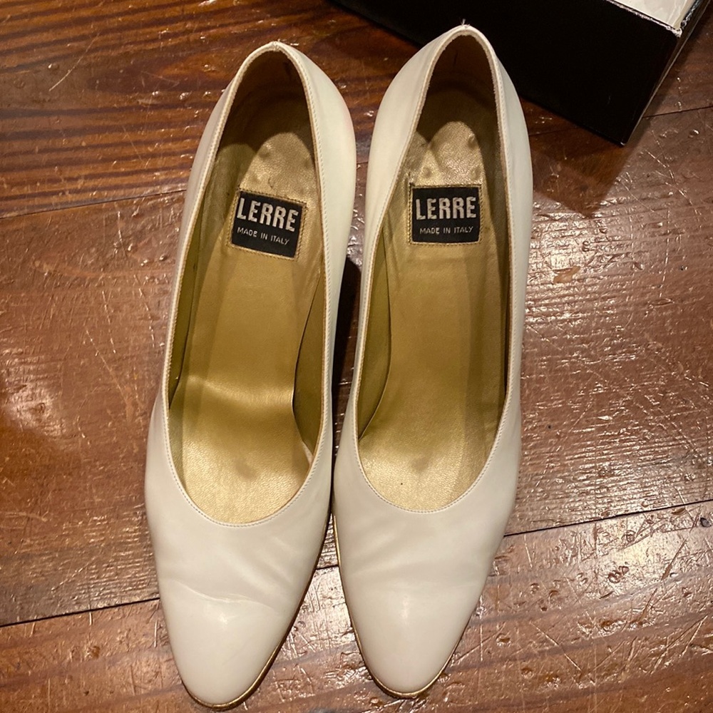 Lerre white/gold pumps